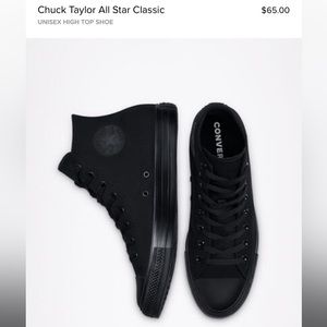 Converse chuck black classic high top unisex
